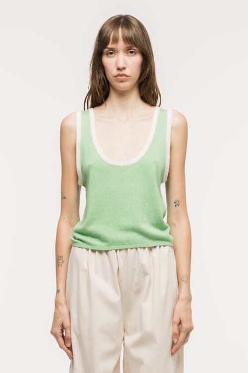 Toit Volant Kaya Knit Tank Top In Green