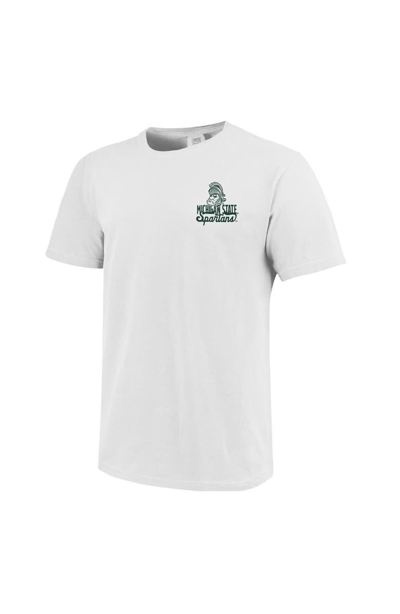 IMAGE ONE Youth White Michigan State Spartans Comfort Colors Mascot Overlay T-Shirt, Alternate, color, 