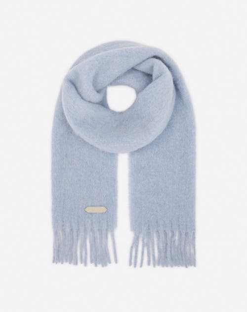 Lanvin Fringed Scarf In Wool In New Blue