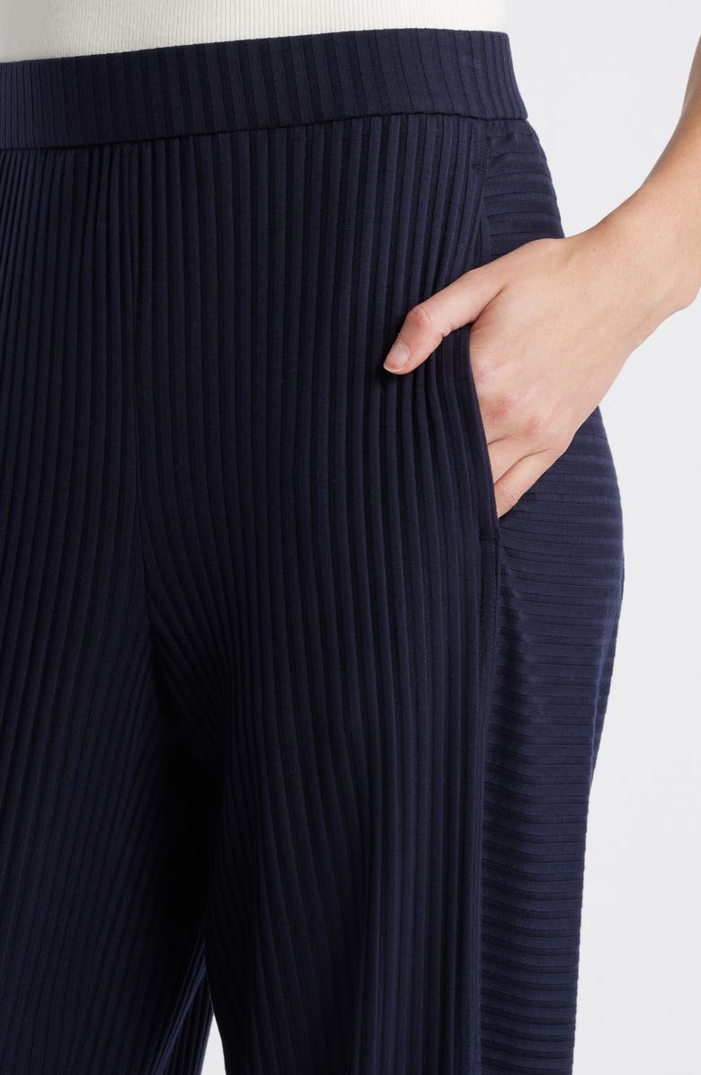 Eileen Fisher Ankle Length Rib Lantern Pants, Alternate, color, Ink