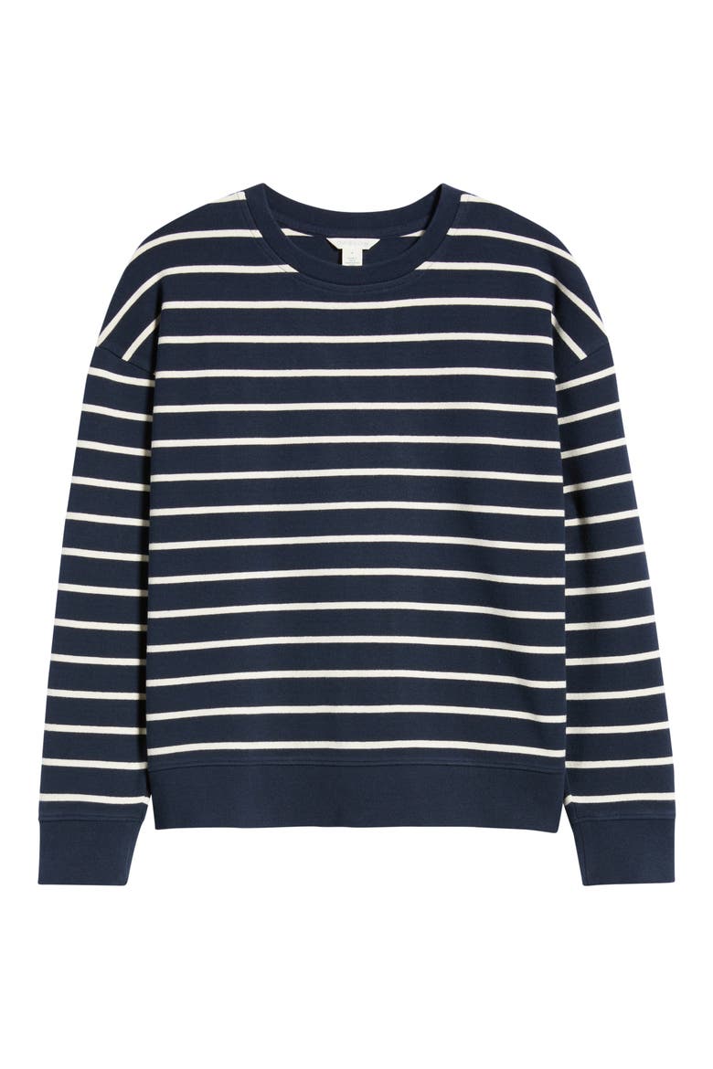 Stripe Pullover Sweatshirt, Alternate, color, NAVY STILL IVORY GENTRY STRIPE