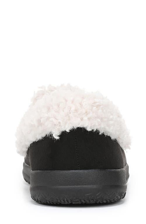 Vionic Claribel Faux Shearling Lined Slipper In Black