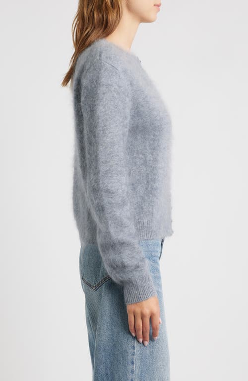 Rag & Bone Jada Brushed Cashmere Cardigan In Blue
