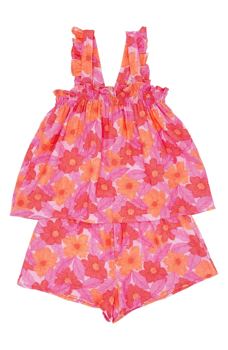 Feather 4 Arrow Kids' Escape Floral Cotton Camisole & Shorts Set, Main, color,