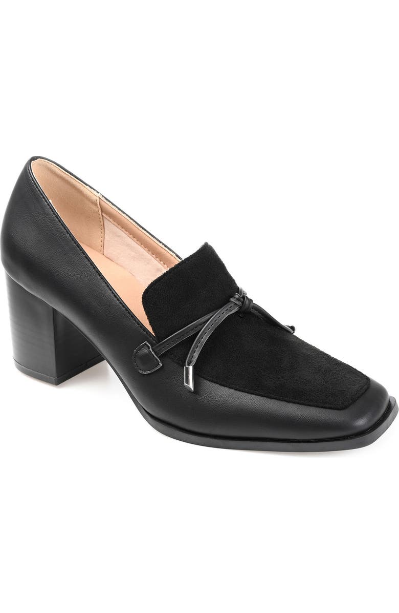 Journee Collection Crawford Vegan Leather Pump, Main, color, Black