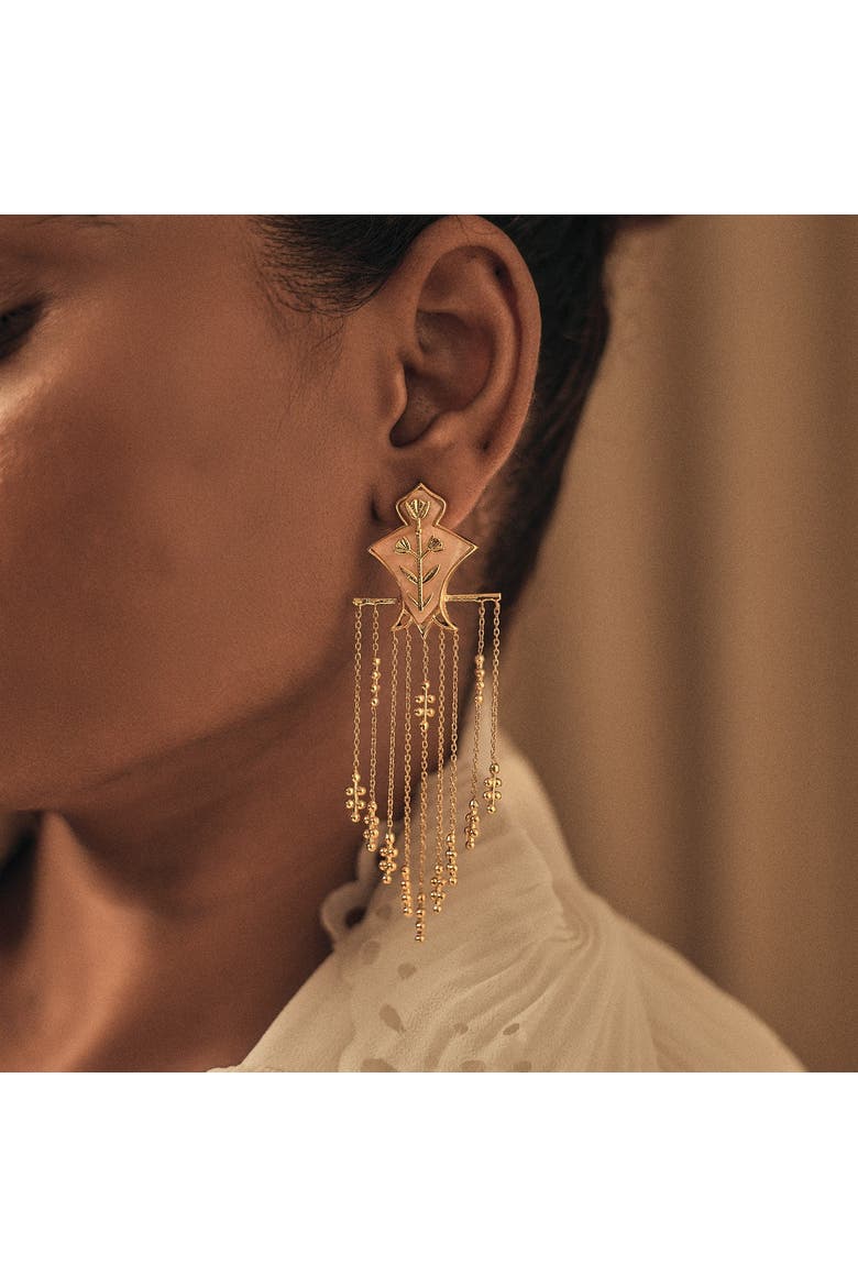 SERAI EARRINGS, Alternate, color, Gold Plated
