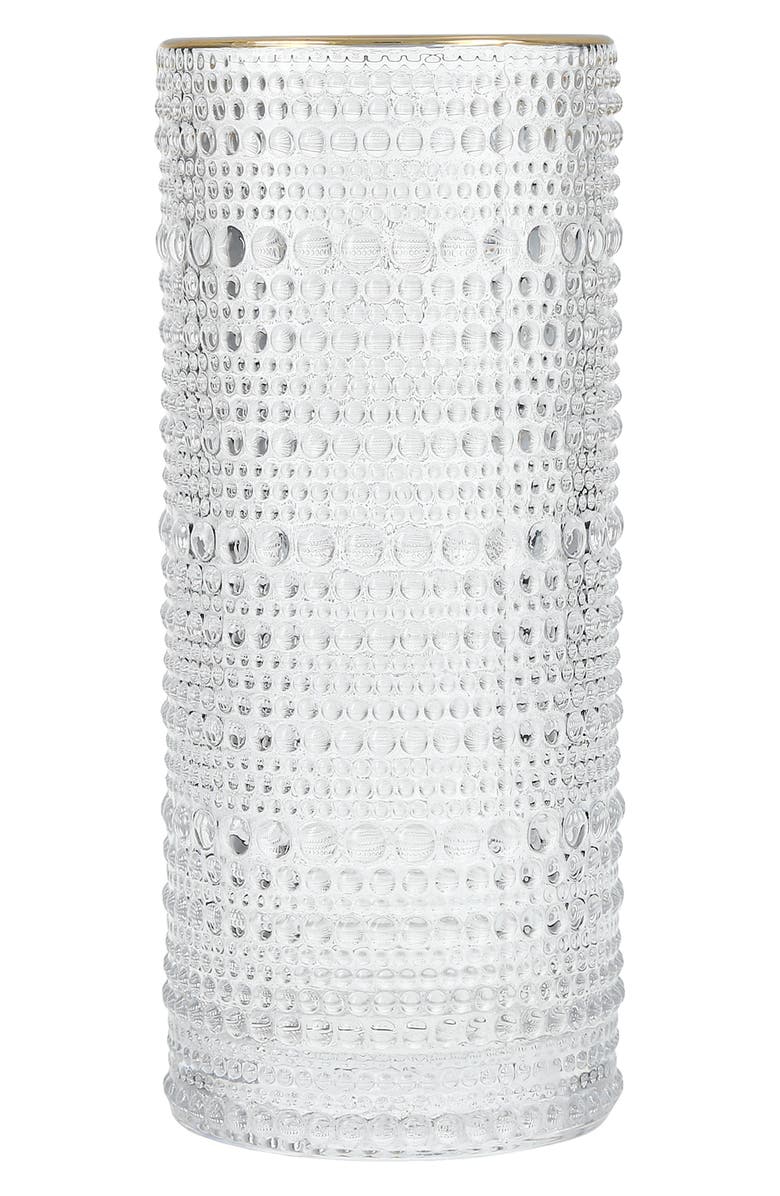 Fortessa Jupiter Set of 6 Gold Rim Collins Glasses, Alternate, color, Clear