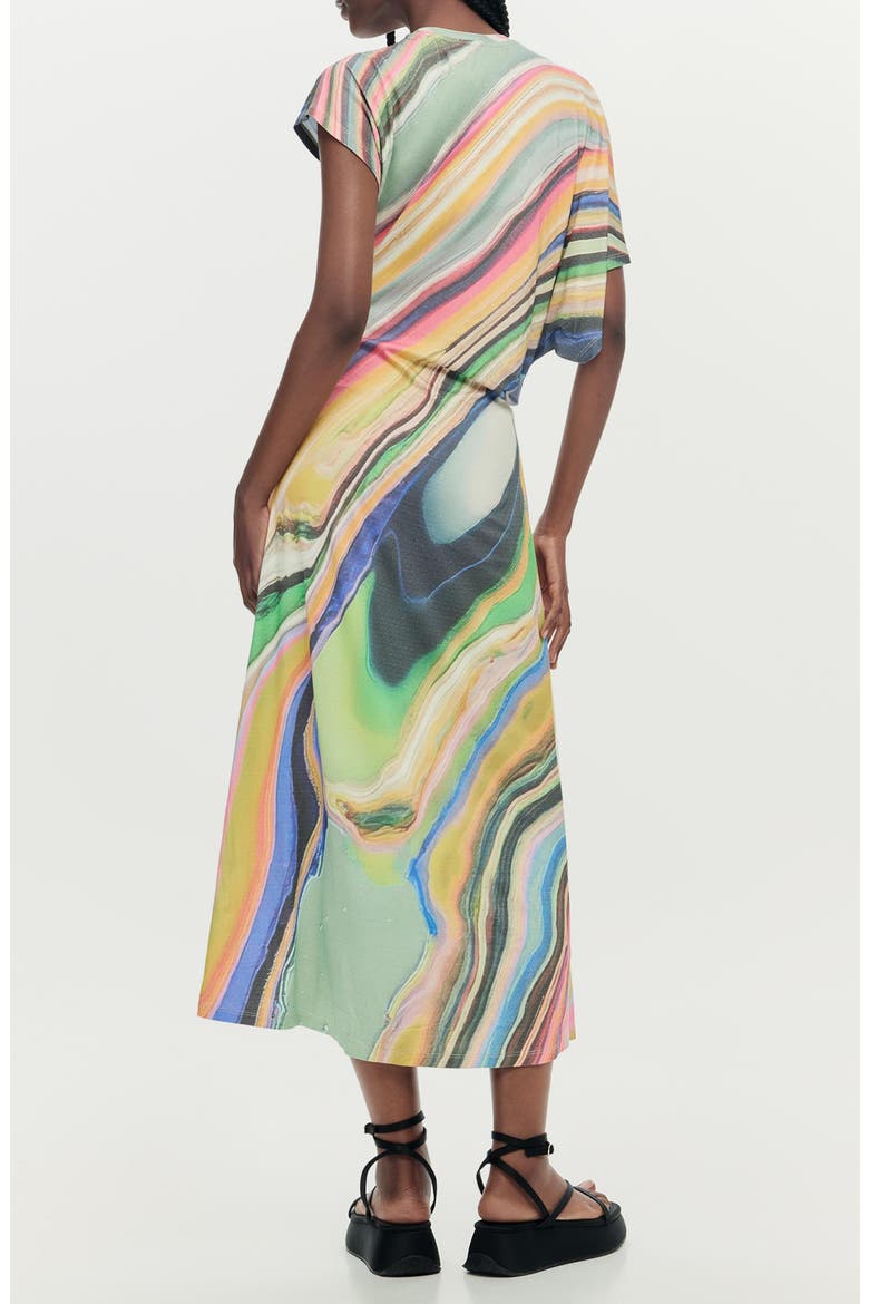 Stripe Asymmetric Maxi Dress, Alternate, color, WATER GREEN