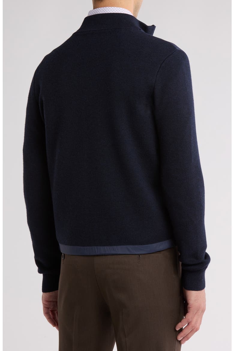 Wool & Nylon Zip Jacket, Alternate, color, NAVY