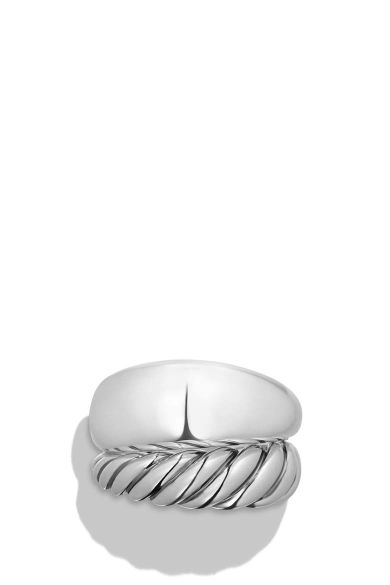 Pure Form Two Row Ring, Alternate, color, SILVER