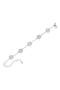 Pavé Cubic Zirconia Striated Clover Line Bracelet