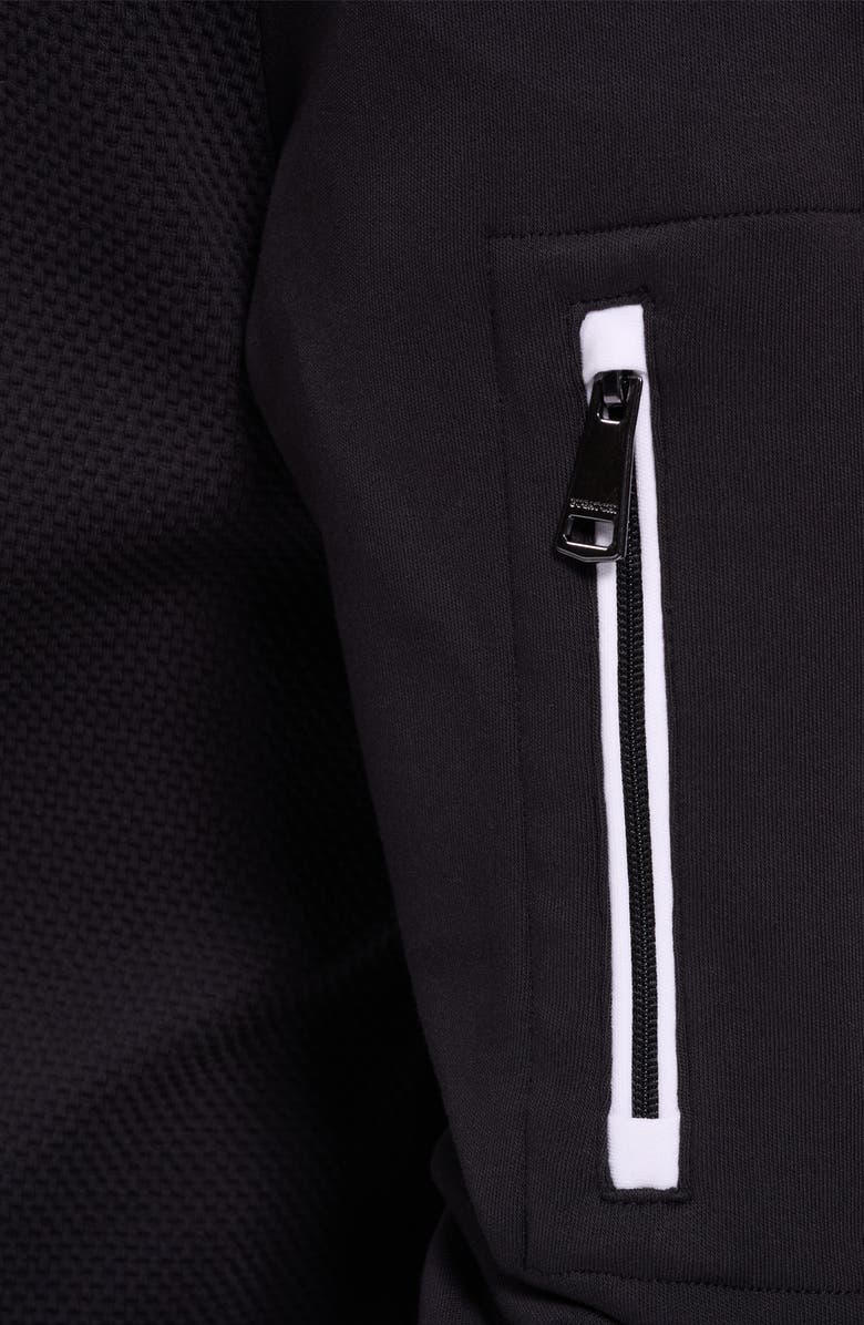 Bugatchi Soft Touch Quarter Zip, Alternate, color, Black