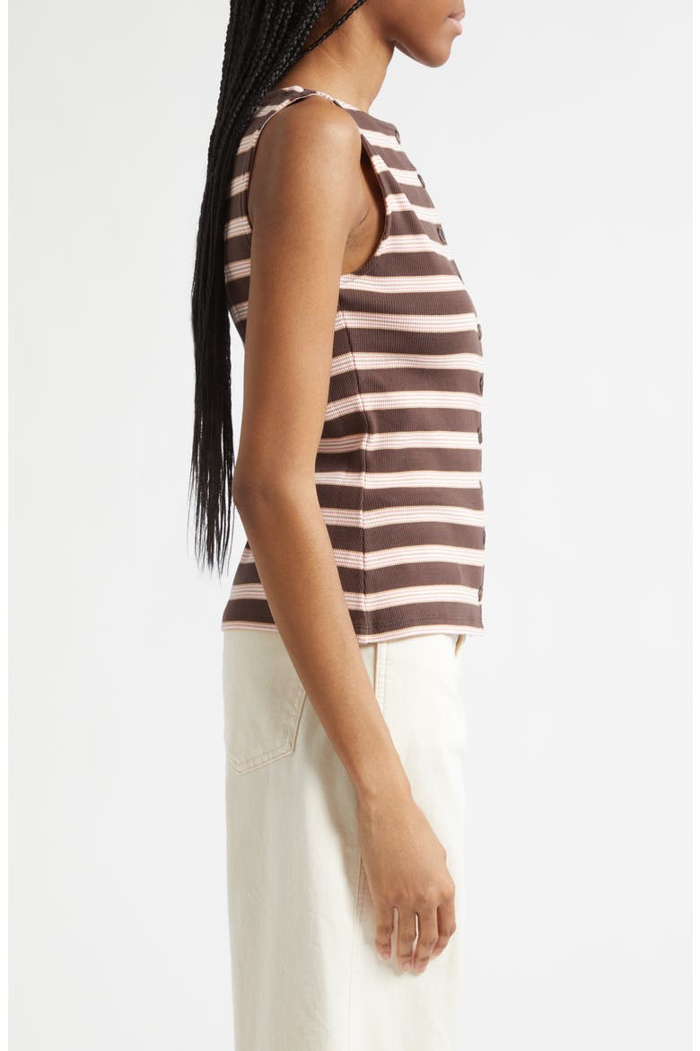 Uma Stripe Vest, Alternate, color, BROWN STRIPE