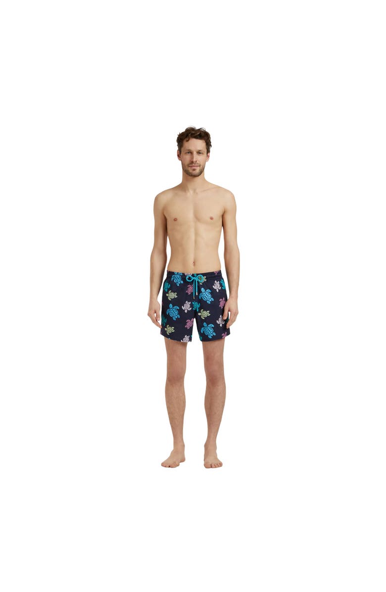 Vilebrequin Men's Tortues Multicolores Stretch Swim Trunks, Alternate, color, Navy