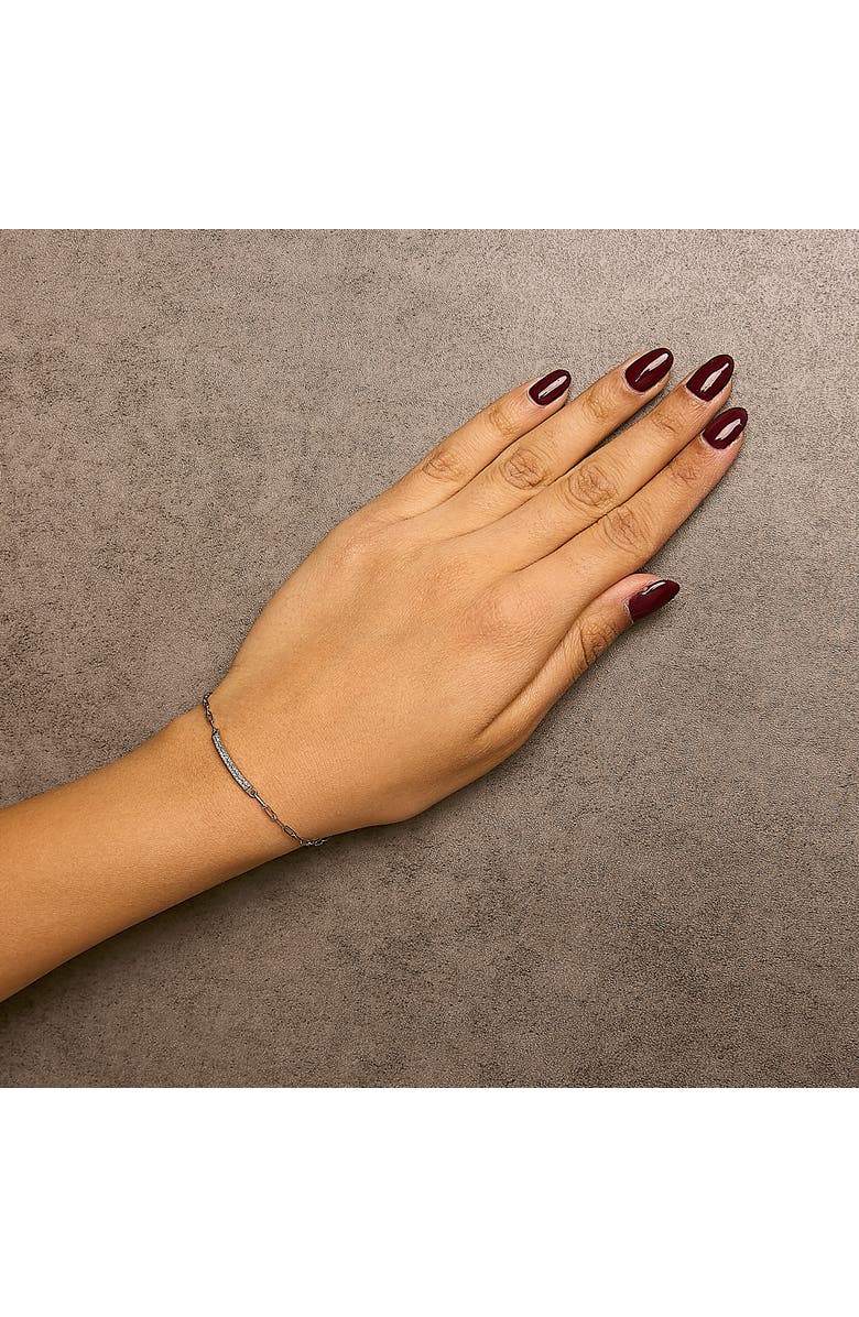 Haus of Brilliance Sterling Silver 1/7 Cttw Diamond Double Row Link Tennis Bracelet, Alternate, color, Silver