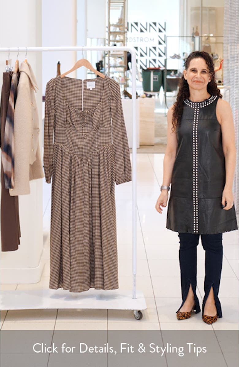 Oria Gingham Long Sleeve Organic Cotton Maxi Dress, sales video thumbnail