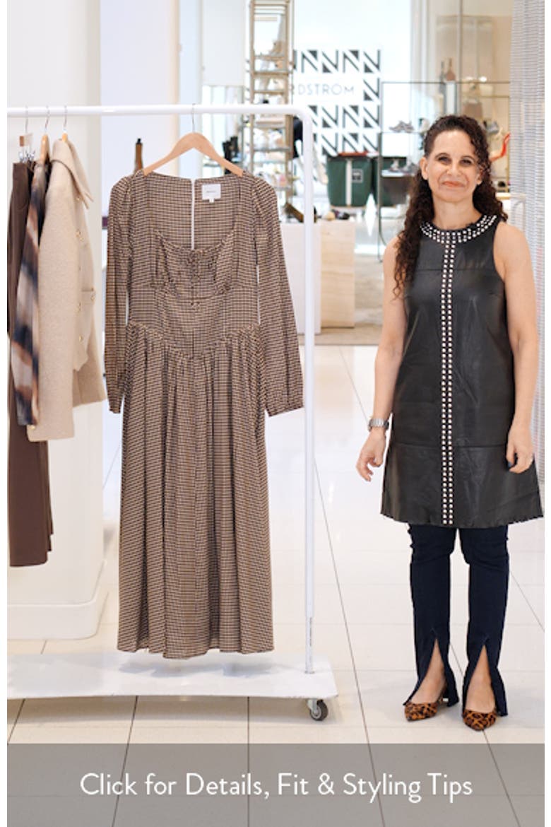 Oria Gingham Long Sleeve Organic Cotton Maxi Dress video