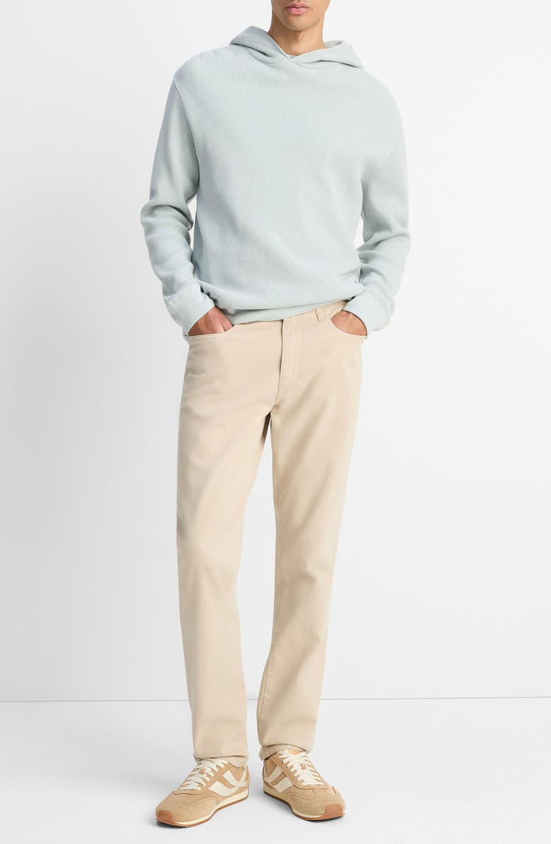 Vince Mouline Thermal Pima Cotton Hoodie, Alternate, color, Skylight/ Off White