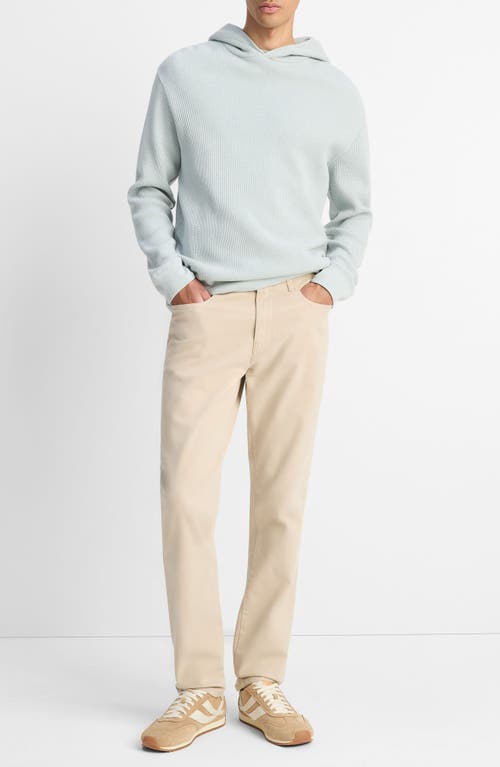 Vince Mouline Thermal Pima Cotton Hoodie In Blue