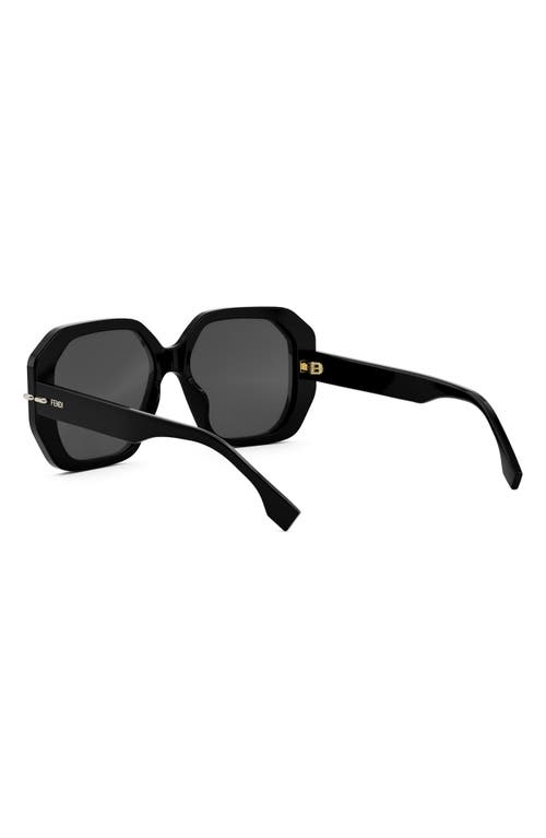 Fendi Selleria Square Sunglasses In Black