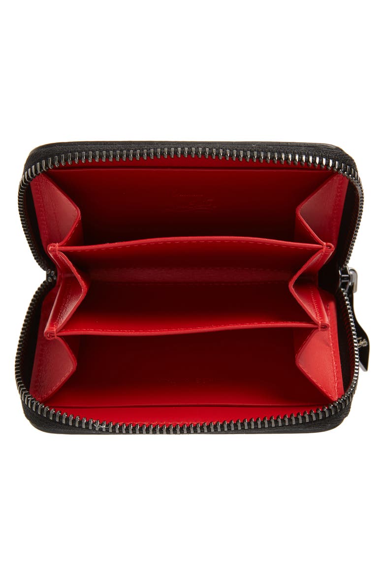 Panettone Leather Coin Purse, Alternate, color, BLACK/ ULTRABLACK