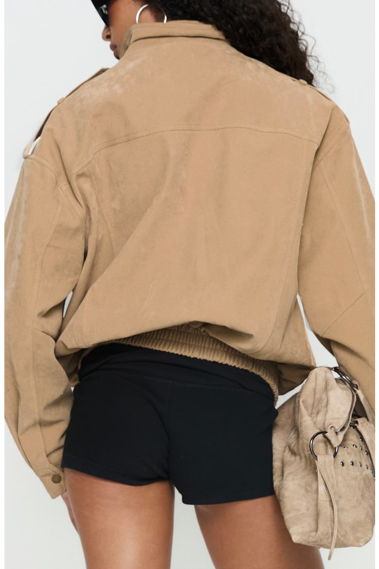 Double Life Funnel Neck Cargo Jacket, Alternate, color, BEIGE