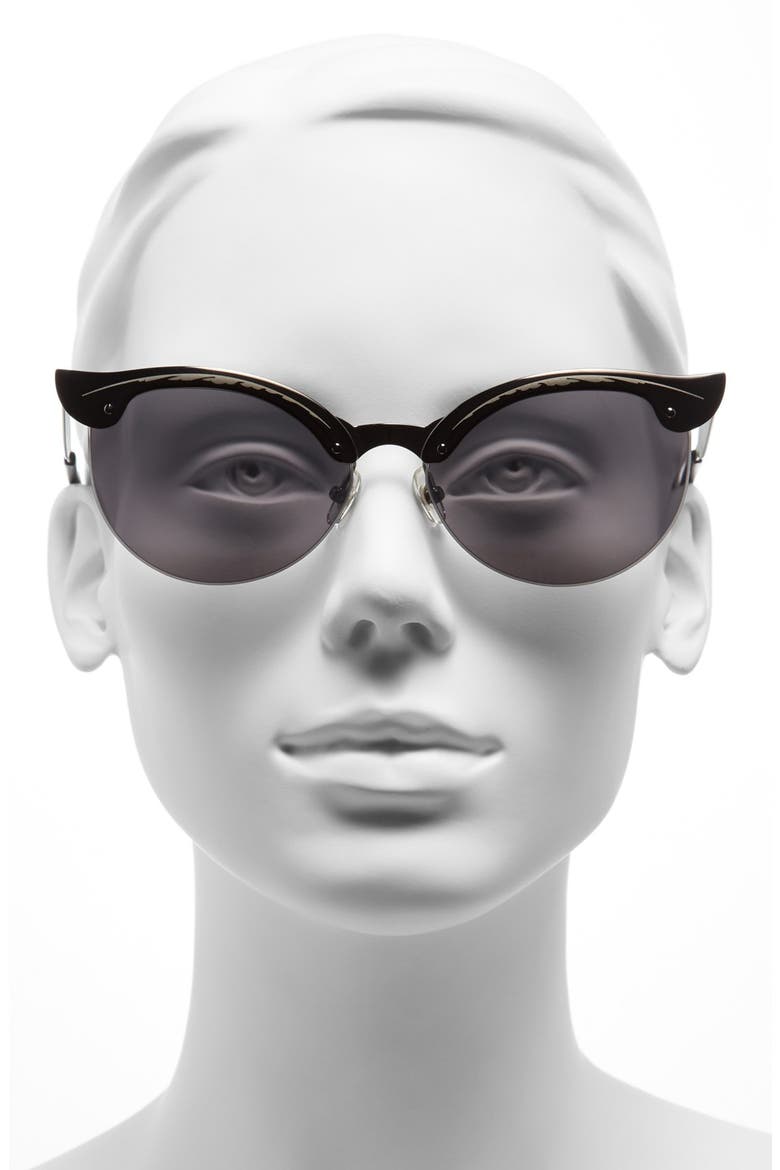 'Crybaby Deluxe' 57mm Sunglasses, Alternate, color, GUNMETAL