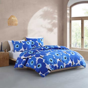Unikko Organic Cotton Percale Duvet Cover & Sham Set