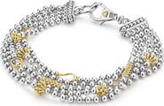 LAGOS Two-Tone Caviar Five Strand Chain Bracelet