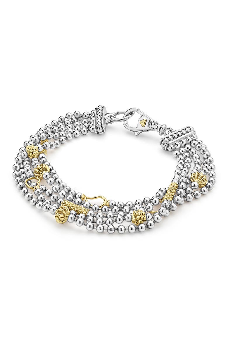 Two-Tone Caviar Five Strand Chain Bracelet video