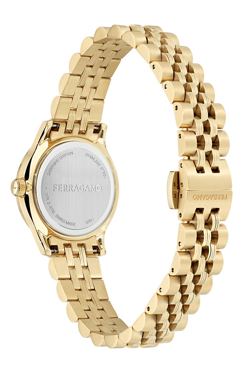 FERRAGAMO Duo Bracelet Watch, 28mm, Alternate, color, Ip Yellow Gold