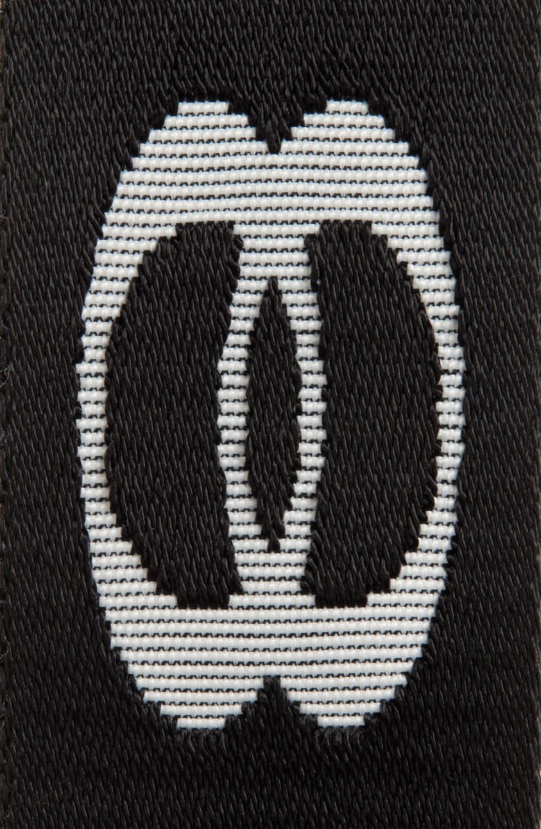 Balenciaga Logo D-Ring Belt, Alternate, color, Black/ White