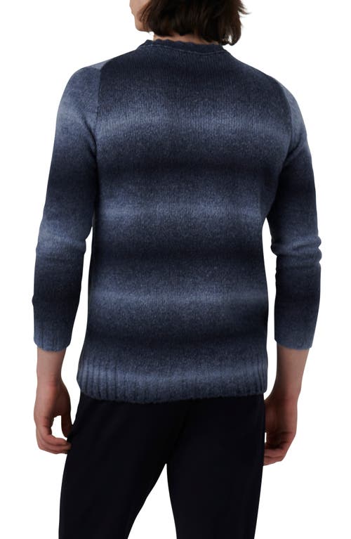 Bugatchi Gradient Stripe Sweater In Blue