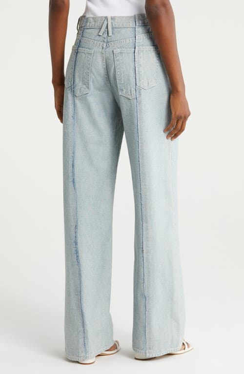 Slvrlake Mica Paneled High Waist Wide Leg Jeans In Ice Reverse