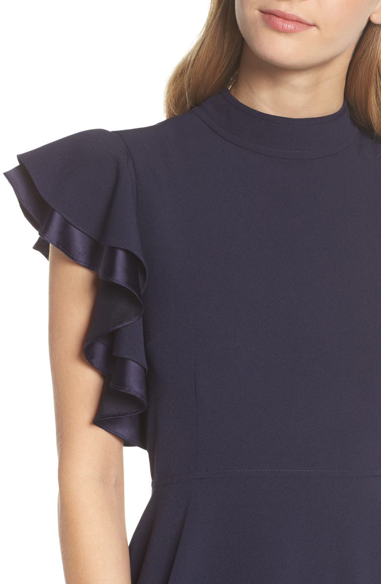 Chelsea28 Crepe Fit & Flare Dress, Alternate, color,