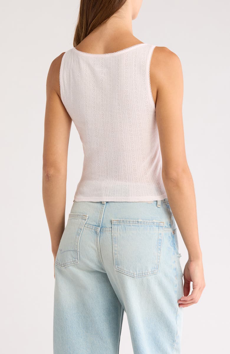 PacSun Chiara Pointelle Cotton Tank, Alternate, color, Light Pink