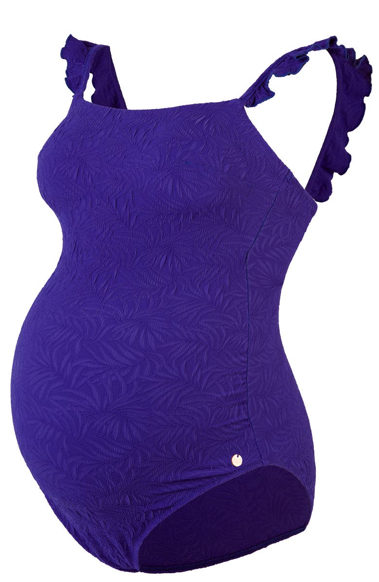 Cache Coeur Maldives Maternity swimsuit, Alternate, color, Purple