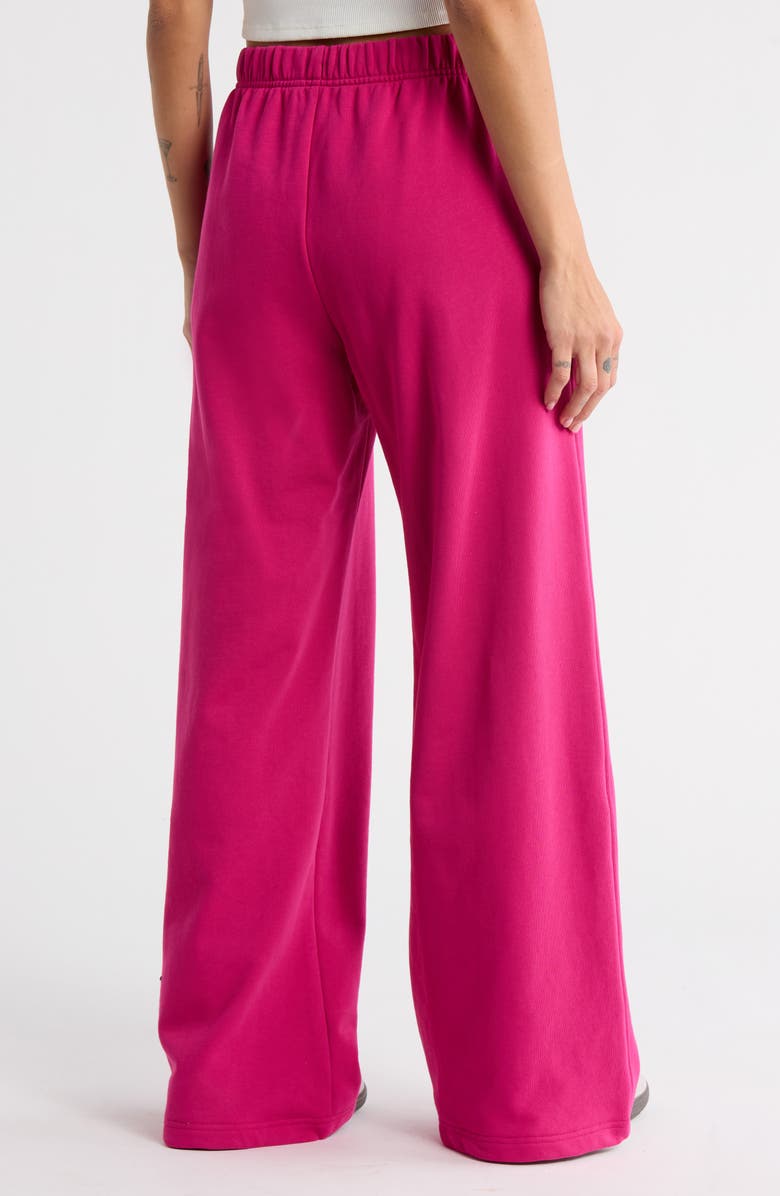 Good American Wide Leg Sweatpants, Alternate, color, Fuschia002