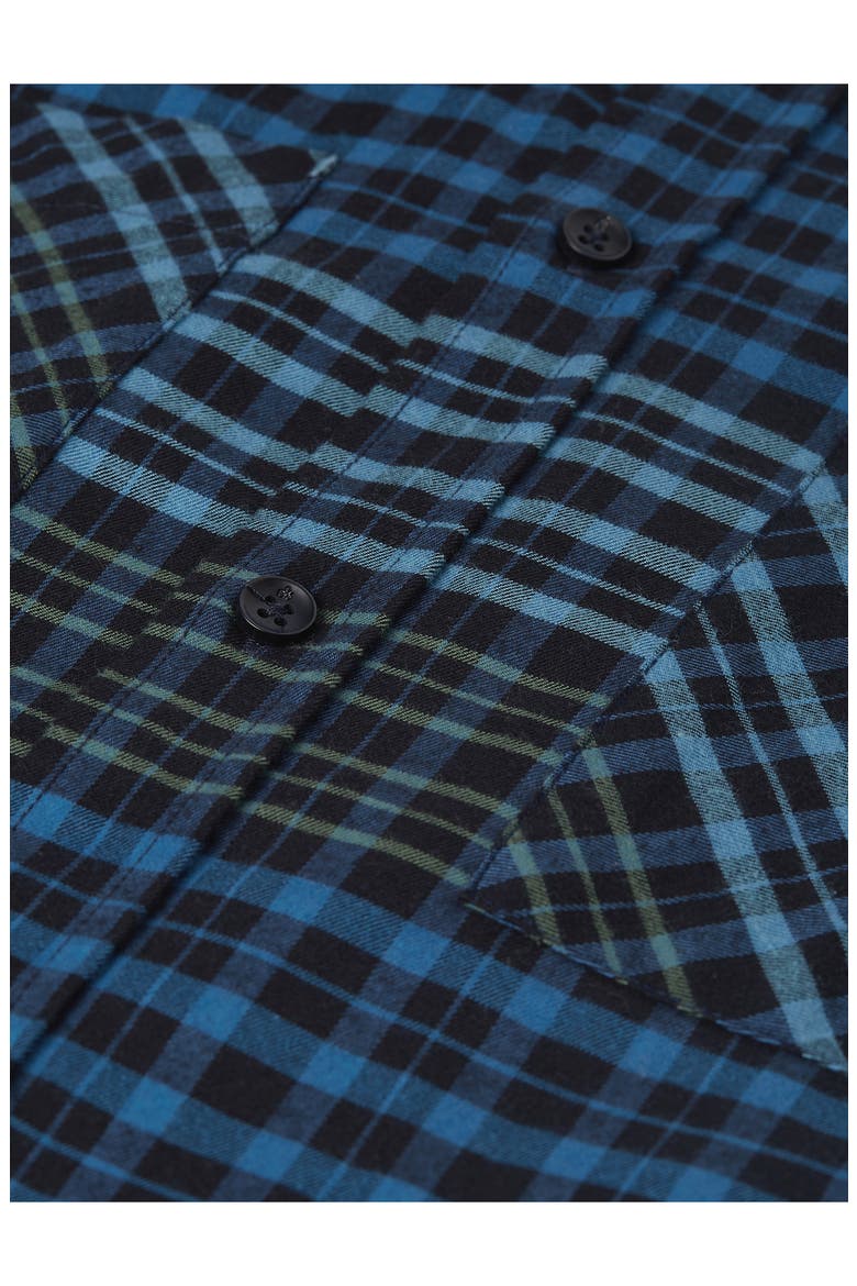 Relaxed Fit Checked Flannel Shirt, Alternate, color, METEORITE CHECK