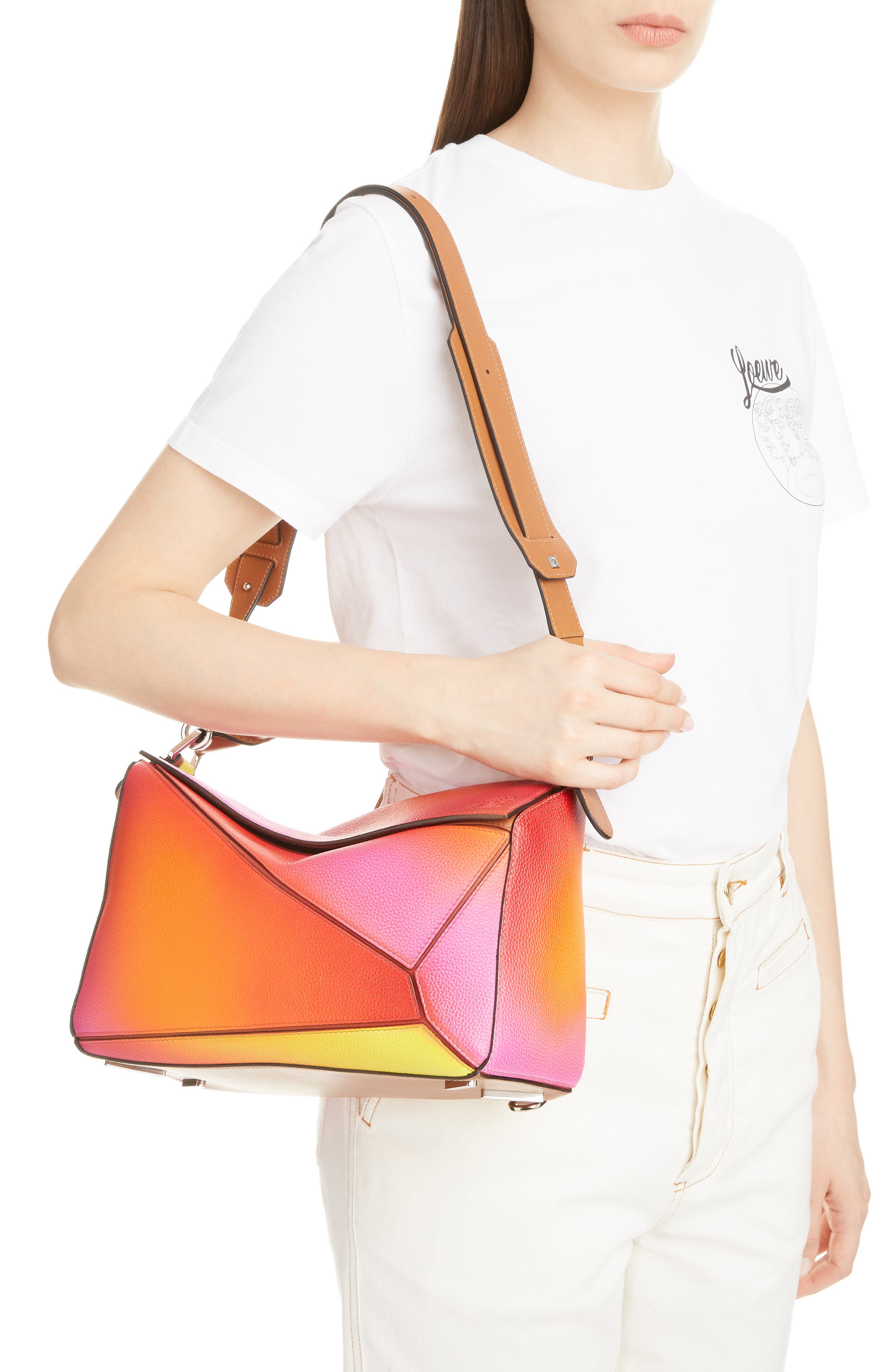 Loewe Puzzle Ombré Calfskin Leather Bag, Alternate, color, 