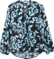 APNY Butterfly Print Long Sleeve Top