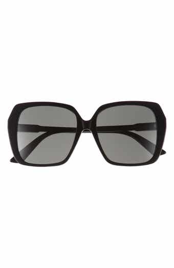 Gucci 56mm Oversize Square Sunglasses