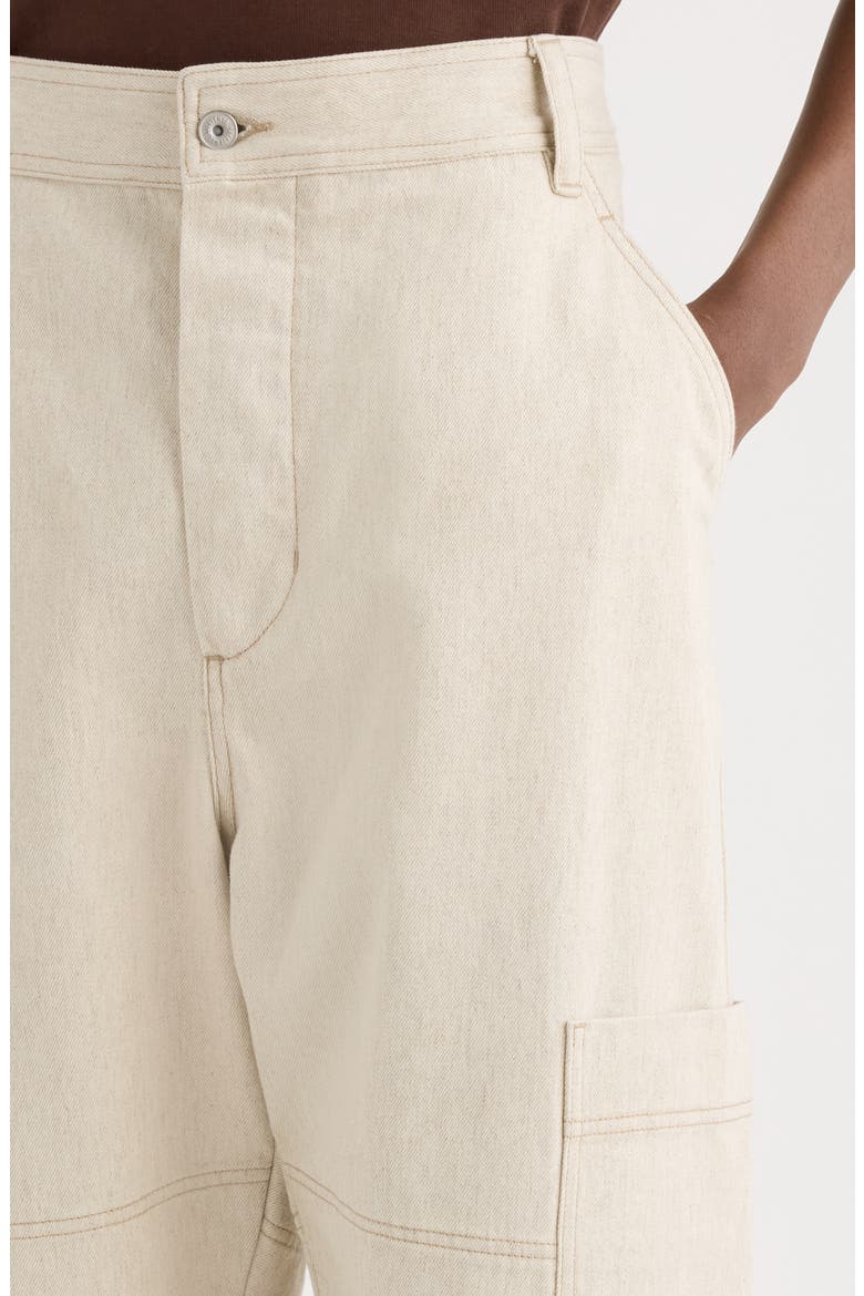 Le Cargo de-Nîmes Carre Cargo Jeans, Alternate, color, LIGHT BEIGE