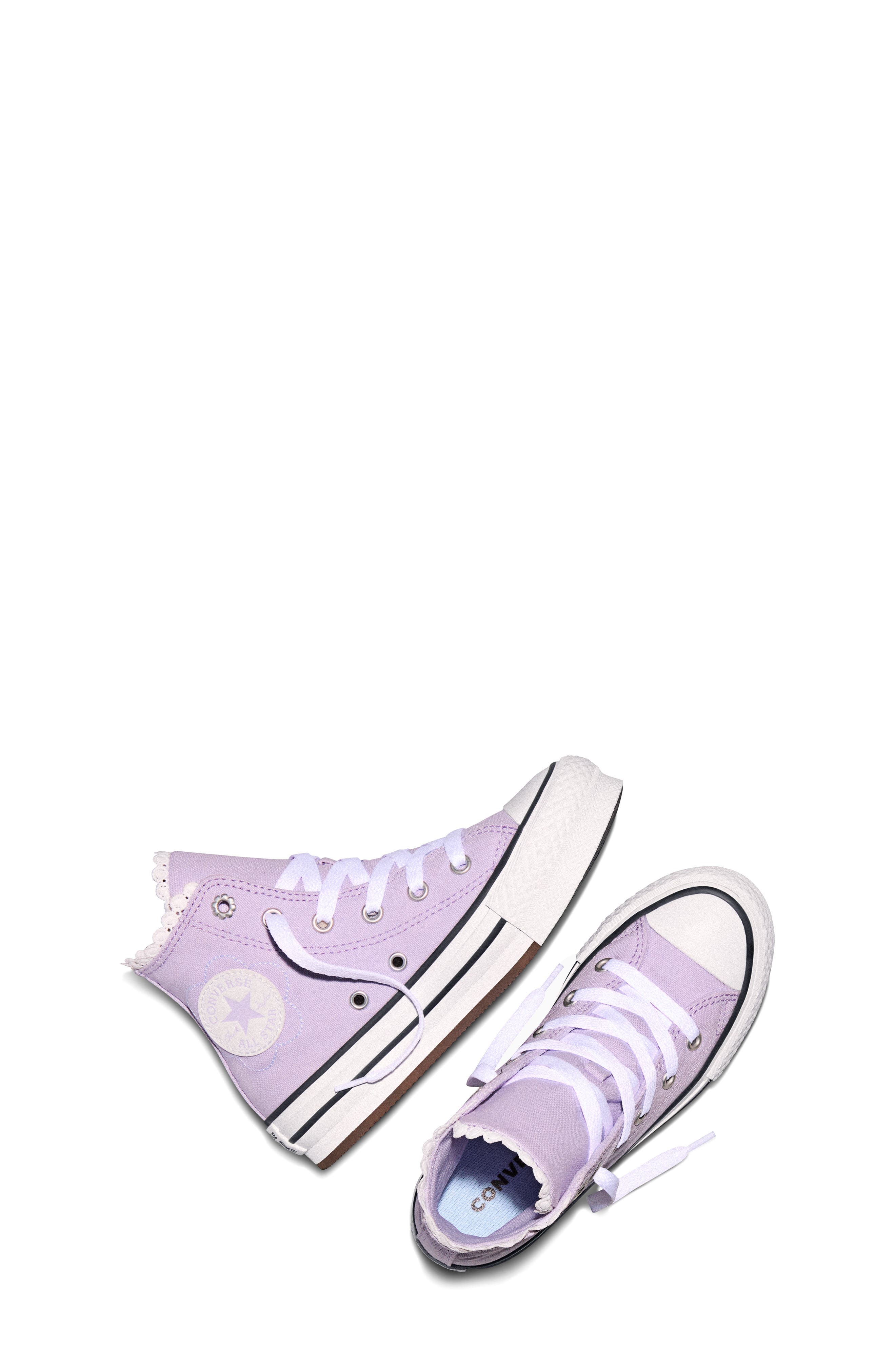 Converse Kids' Chuck Taylor All Star EVA Lift Canvas High Top Platform Sneaker, Alternate, color, Lavender Latte/White/Black