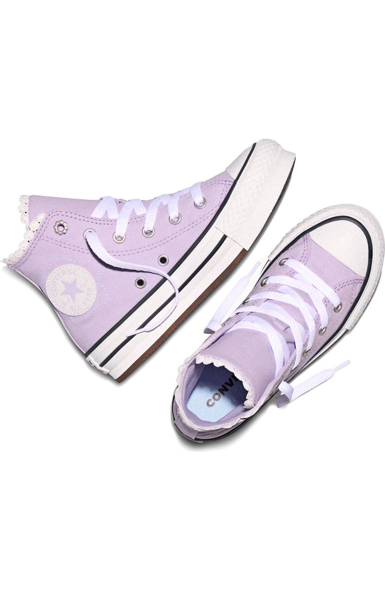 Converse Kids' Chuck Taylor All Star EVA Lift Canvas High Top Platform Sneaker, Alternate, color, Lavender Latte/White/Black