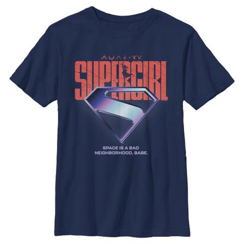 Boy's Supergirl Space Is Bad Logo  Graphic T-Shirt