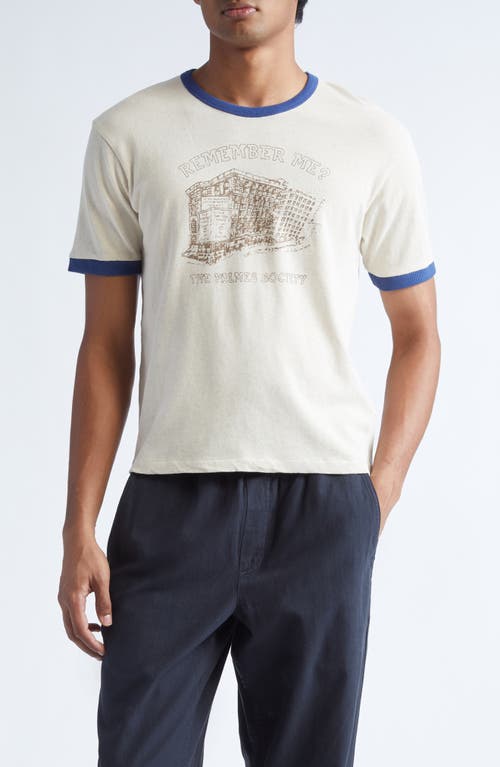 Palmes Mens Broken White Ringer Short-sleeve Cotton Blend T-shirt In White