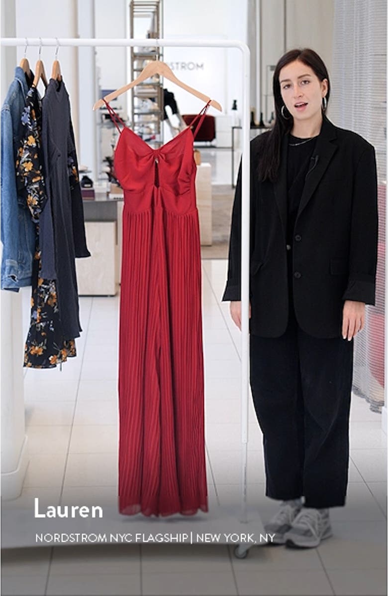 Alice Pleated Wide Leg Jumpsuit, sales video thumbnail