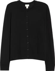 Caslon® Merino Wool Blend Crewneck Cardigan