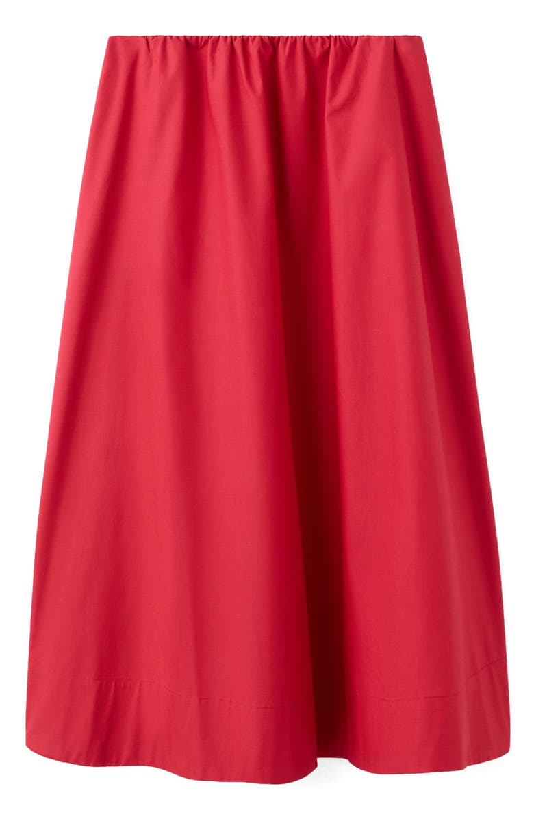 MANGO Cotton Midi Skirt, Alternate, color, Red